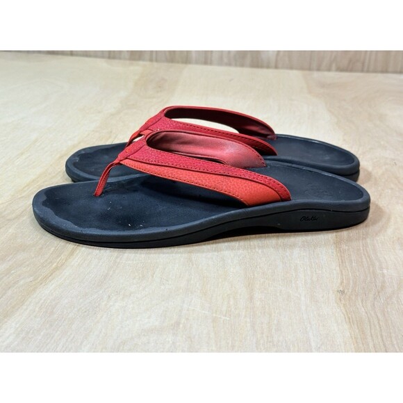 OluKai Ohana Women’s Flip Flops Thong Sandals Red Size 10 - Picture 5 of 7